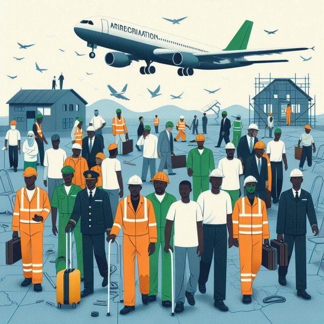 Boost aviation sector with N23.1 billion budget for airport rehabilitation and repairs in Nigeria. 36.5% of total allocation to Ministry of Aviation and Aerospace Development. Funds for airport and aerodrome rehabilitation (N21.0 billion) and air navigational equipment (N2.1 billion). Also includes provisions for other aviation agencies, vehicles, office furniture, and security equipment