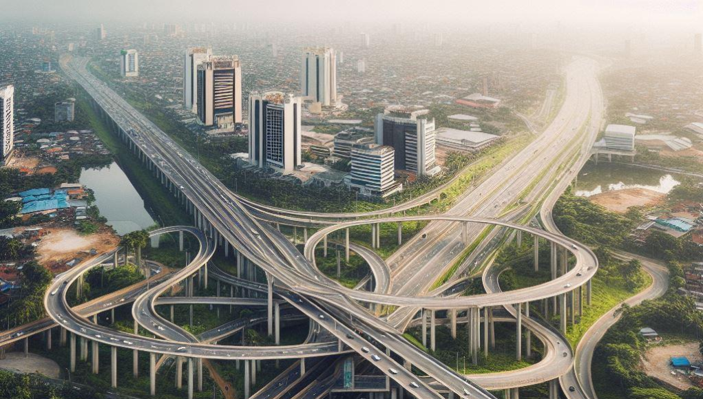Image: Tal'udu and Dan Agundi Interchanges in Kano city. Ambitious projects funded by state and local government, costing N27b.
