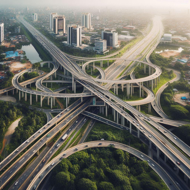 Image: Tal'udu and Dan Agundi Interchanges in Kano city. Ambitious projects funded by state and local government, costing N27b.