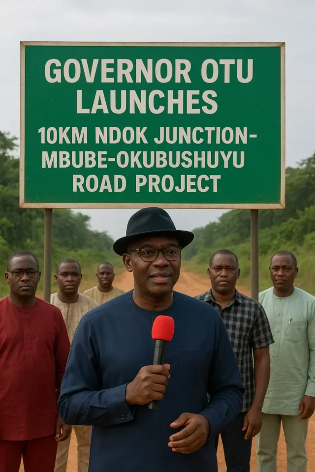 Governor Otu Launches 10km Ndok Junction-Mbube-Okubushuyu Road Project