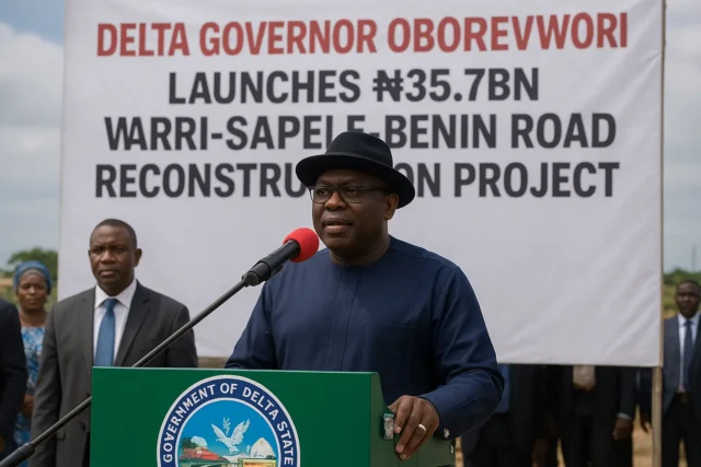 Delta Governor Oborevwori Launches ₦35.7bn Warri–Sapele–Benin Road Reconstruction Project