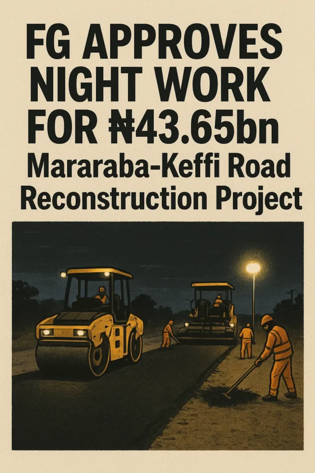 FG Approves Night Work for ₦43.65bn Mararaba-Keffi Road Reconstruction Project