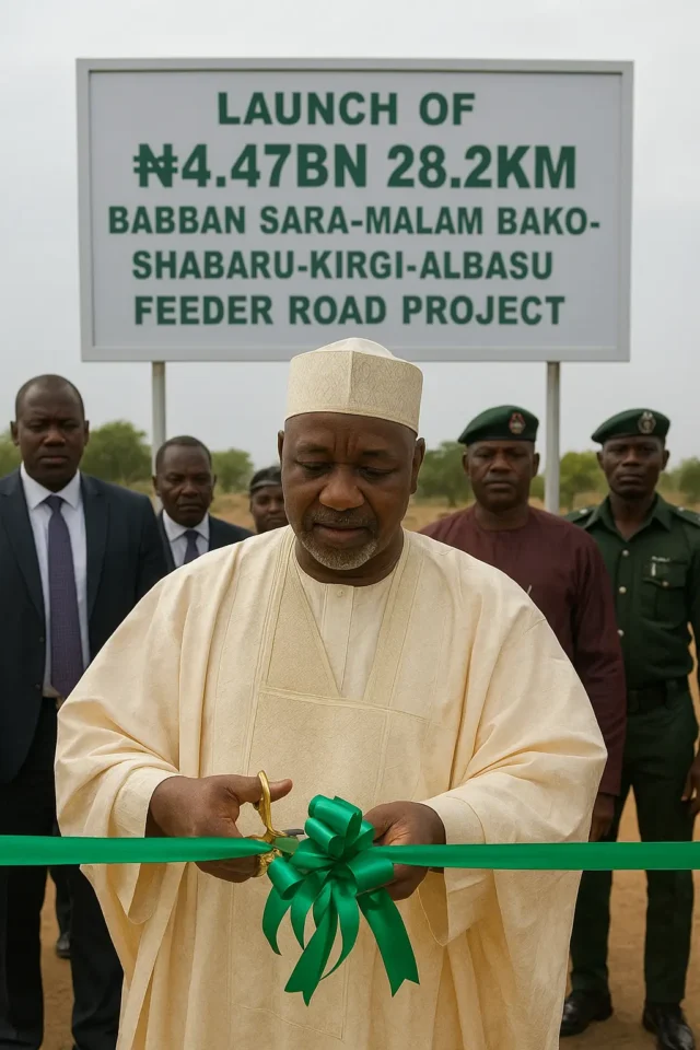 Jigawa Governor Namadi Launches ₦4.47bn 28.2km Babban Sara–Malam Bako–Shabaru–Kirgi–Albasu Feeder Road Project