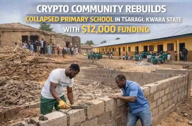 Crypto Community Rebuilds Collapsed Primary School in Tsaragi, Kwara State with $12,000 Funding