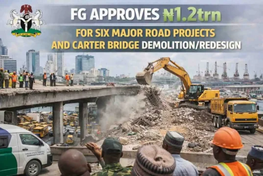 FG Approves ₦1.2trn for Six Major Road Projects and Carter Bridge Demolition/Redesign FG Approves ₦1.2trn for Six Major Road Projects and Carter Bridge DemolitionRedesign